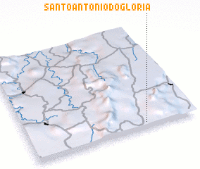 3d view of Santo Antônio do Glória