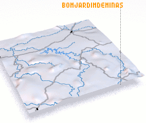 3d view of Bom Jardim de Minas