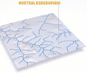 3d view of Monte Alegre do Piauí