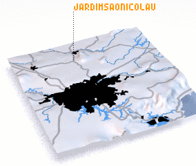 3d view of Jardim São Nicolau