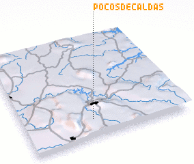 3d view of Poços de Caldas