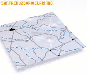 3d view of Santa Cruz do Rio Clarinho