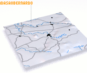 3d view of Colônia da Fazenda São Bernardo