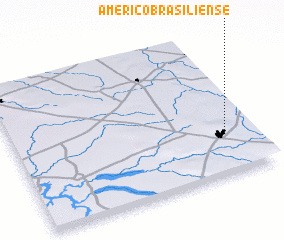 3d view of Américo Brasiliense