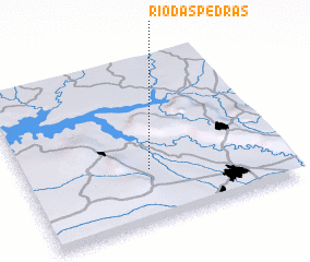 3d view of Rio das Pedras