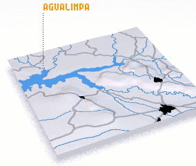 3d view of Água Limpa