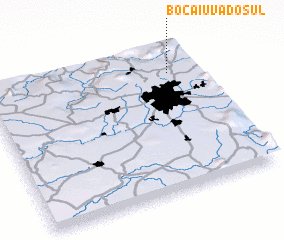 3d view of Bocaiúva do Sul