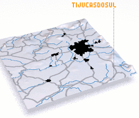 3d view of Tijucas do Sul