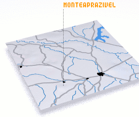 3d view of Monte Aprazível