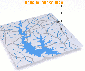 3d view of Kouakou-Oussoukro