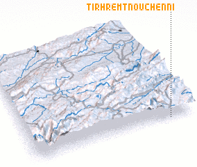 3d view of Tirhremt nʼ Ouchenni