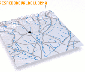 3d view of Fresnedo de Valdellorma