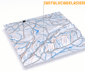 3d view of Santa Lucía de la Sierra