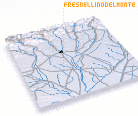 3d view of Fresnellino del Monte