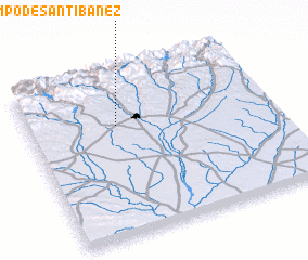 3d view of Barrio de El Campo de Santibáñez