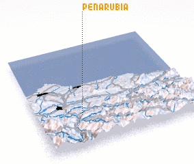 3d view of Peña Rubia