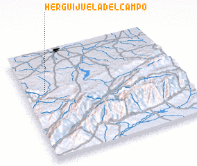 3d view of Herguijuela del Campo