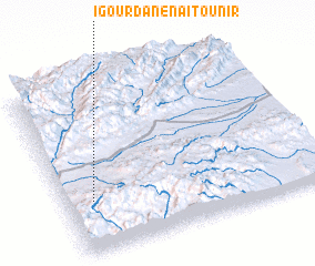 3d view of Igourdane nʼAït Ounir