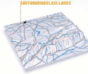 3d view of Santa María de los Llanos