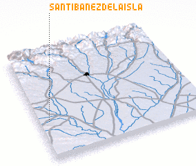 3d view of Santibáñez de la Isla