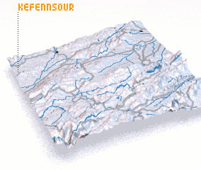 3d view of Kef en Nsour