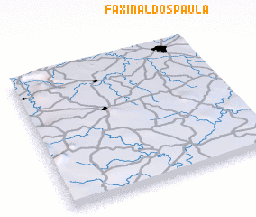 3d view of Faxinal dos Paula