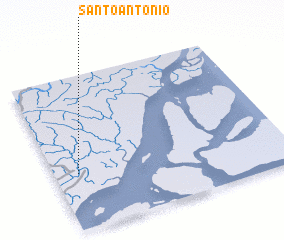 3d view of Santo Antônio