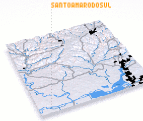 3d view of Santo Amaro do Sul