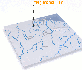 3d view of Crique Anguille