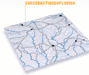 3d view of São Sebastião do Florido