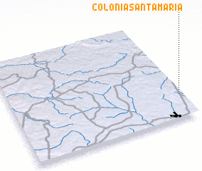 3d view of Colonia Santa Maria