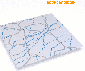 3d view of Barra do Piraim