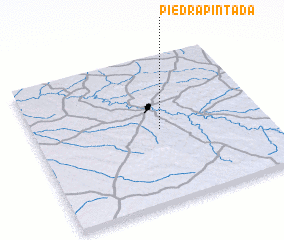 3d view of Piedra Pintada