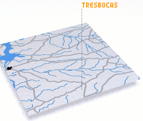 3d view of Tres Bocas