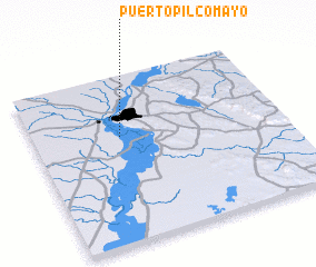 3d view of Puerto Pilcomayo