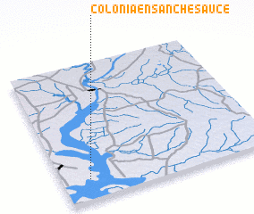 3d view of Colonia Ensanche Sauce