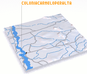 3d view of Colonia Carmelo Peralta