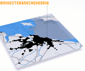 3d view of Barrio Esteban Echeverría