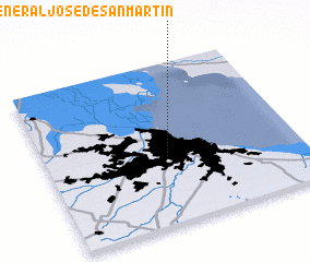 3d view of General José de San Martín