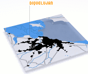 3d view of Dique Luján