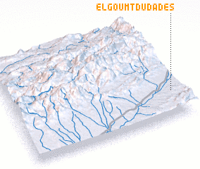 3d view of El Goumt du Dadès