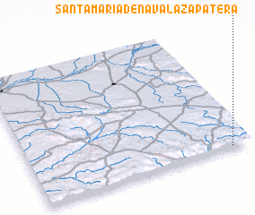 3d view of Santa María de Nava la Zapatera