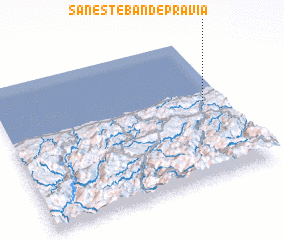 3d view of San Esteban de Pravia