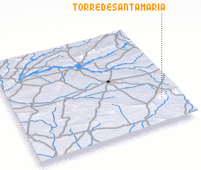 3d view of Torre de Santa María