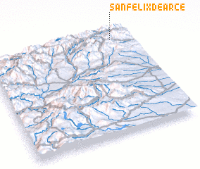 3d view of San Félix de Arce