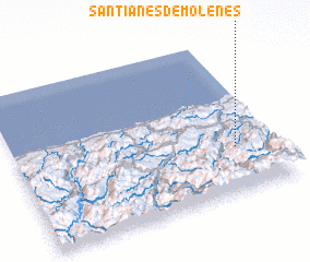 3d view of Santianes de Molenes