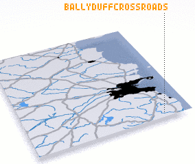 3d view of Ballyduff Cross Roads