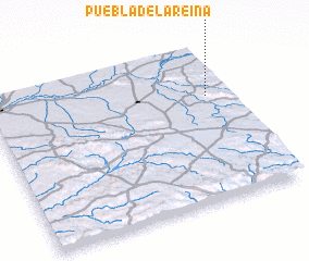 3d view of Puebla de la Reina