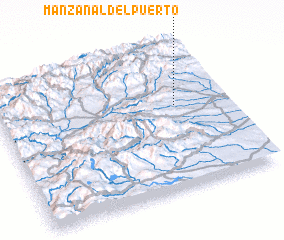 3d view of Manzanal del Puerto