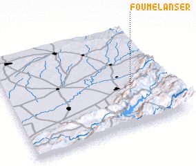 3d view of Foum el Anser